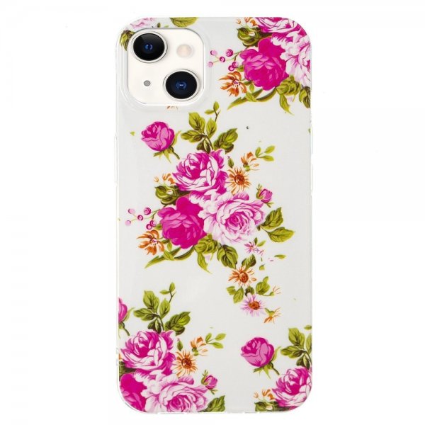 iPhone 14 Plus Cover Motiv Lyserøde Roser