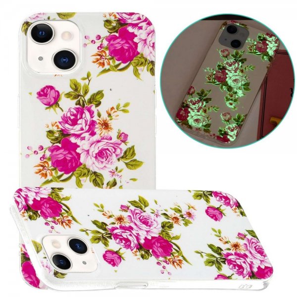 iPhone 14 Plus Cover Motiv Lyserøde Roser