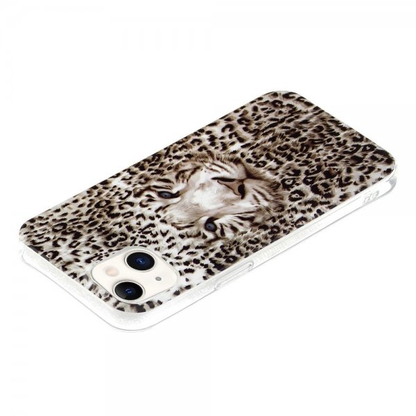 iPhone 14 Plus Cover Motiv Hvid Tiger