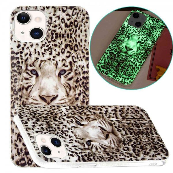 iPhone 14 Plus Cover Motiv Hvid Tiger