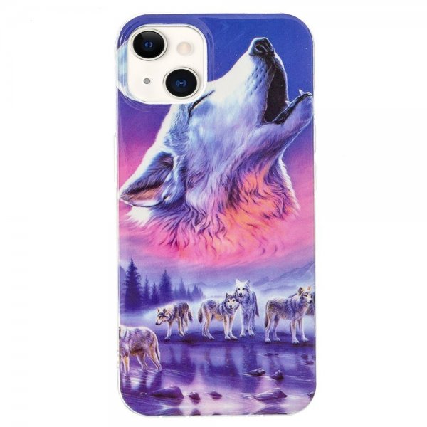 iPhone 14 Plus Cover Motiv Hylende Ulv