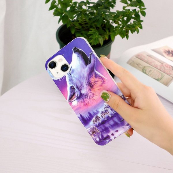 iPhone 14 Plus Cover Motiv Hylende Ulv