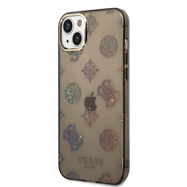 Guess iPhone 14 Plus Cover Peony Glitter Sort