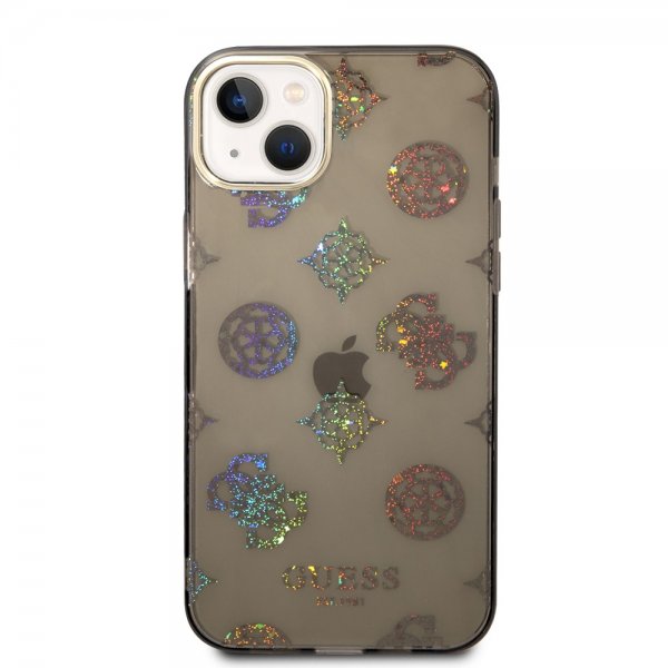 Guess iPhone 14 Plus Cover Peony Glitter Sort