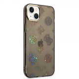Guess iPhone 14 Plus Cover Peony Glitter Sort