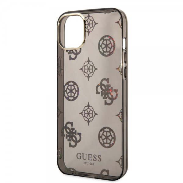 Guess iPhone 14 Plus Cover Peony Glitter Sort