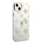 Guess iPhone 14 Plus Cover Peony Glitter Hvid