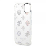 Guess iPhone 14 Plus Cover Peony Glitter Hvid