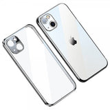Sulada iPhone 14 Plus Cover Forgyldt Kant Sølv