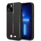BMW iPhone 14 Plus Cover Quilted Sort