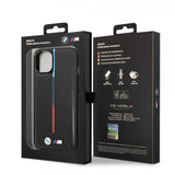 BMW iPhone 14 Plus Cover Quilted Sort
