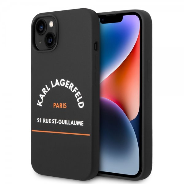 Karl Lagerfeld iPhone 14 Plus Cover Rue St Guillaume Sort