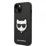Karl Lagerfeld iPhone 14 Plus Cover Saffiano Choupette Sort