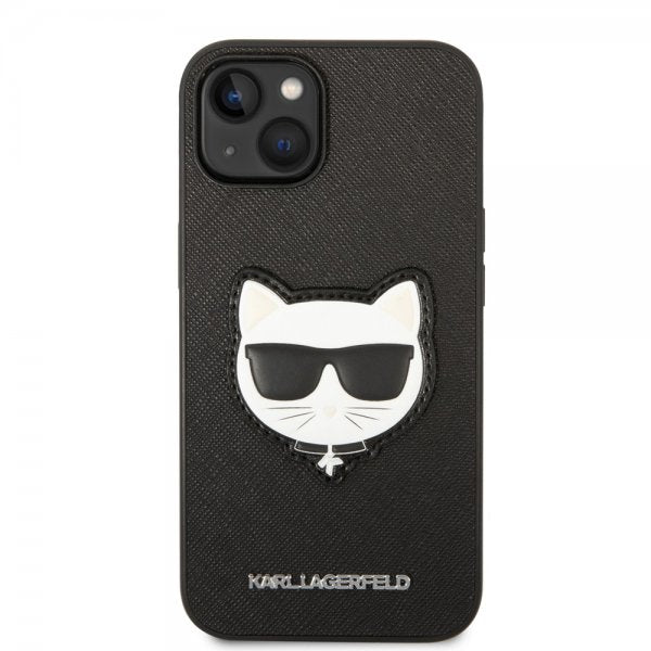 Karl Lagerfeld iPhone 14 Plus Cover Saffiano Choupette Sort