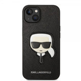 Karl Lagerfeld iPhone 14 Plus Cover Saffiano Karl Sort
