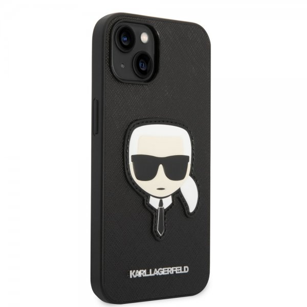 Karl Lagerfeld iPhone 14 Plus Cover Saffiano Karl Sort