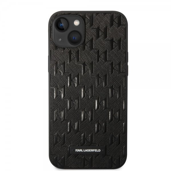 Karl Lagerfeld iPhone 14 Plus Cover Saffiano Monogram Sort