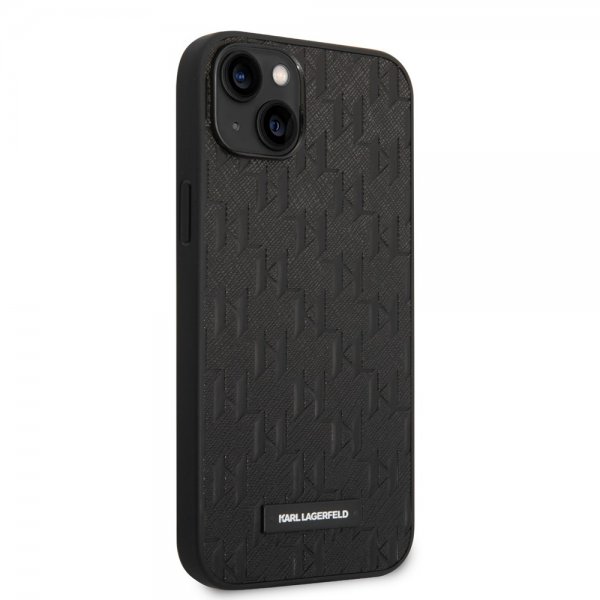 Karl Lagerfeld iPhone 14 Plus Cover Saffiano Monogram Sort