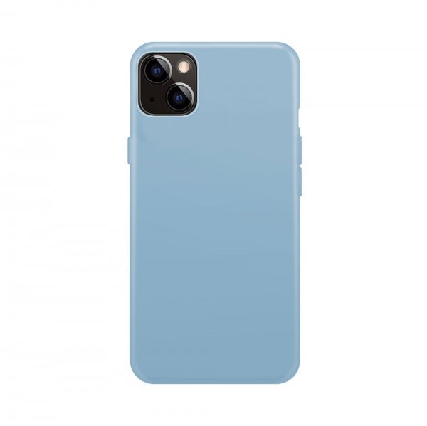 Xqisit iPhone 14 Plus Cover Silicone Case Lyseblå