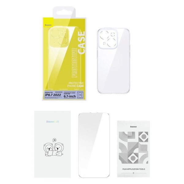 Baseus iPhone 14 Plus Cover Super Ceramic Series Transparent