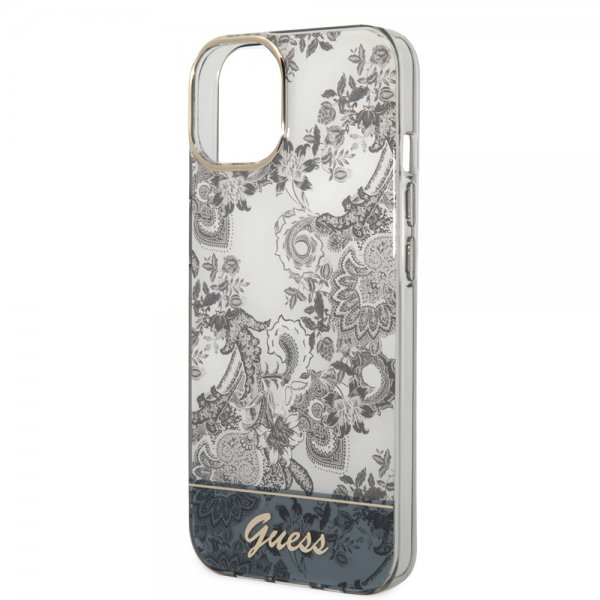 Guess iPhone 14 Plus Cover Toile de Jouy Grå