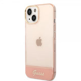 Guess iPhone 14 Plus Cover Transparent Pink