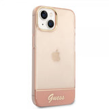 Guess iPhone 14 Plus Cover Transparent Pink