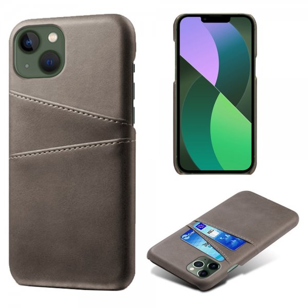iPhone 14 Plus Cover To Kortlommer Grå