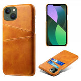 iPhone 14 Plus Cover To Kortlommer Lysebrun