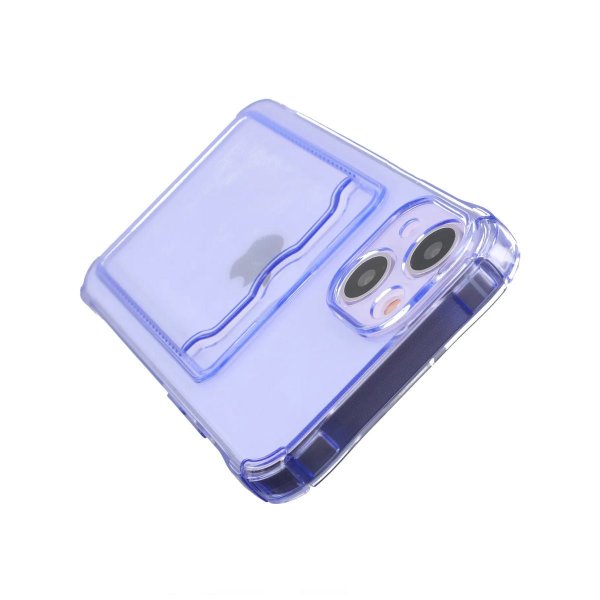iPhone 14 Plus Cover Kortholder Stødsikker Lilla