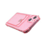 iPhone 14 Plus Cover Kortholder Stødsikkert Rosa