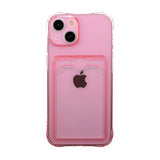 iPhone 14 Plus Cover Kortholder Stødsikkert Rosa