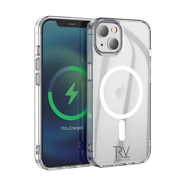 Rvelon iPhone 14 Plus Cover TPU MagSafe Transparent