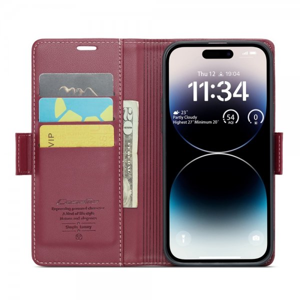 CaseMe iPhone 14 Pro Cover 023-serien Rød
