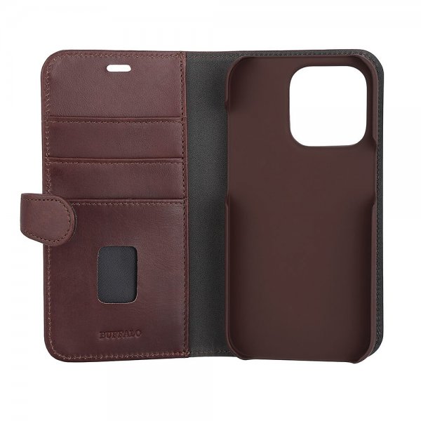 Buffalo iPhone 14 Pro Fodral 2-i-1 Detachable Wallet Brun