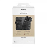 Buffalo iPhone 14 Pro Etui 2-i-1 Aftagelig Pung Sort