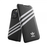 Adidas iPhone 14 Pro Cover 3 Stripes Booklet Case Sort Hvid
