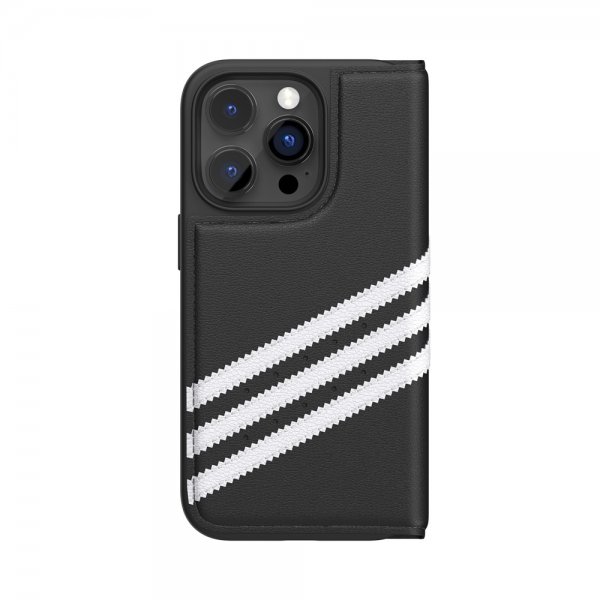 Adidas iPhone 14 Pro Cover 3 Stripes Booklet Case Sort Hvid