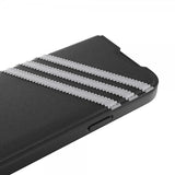 Adidas iPhone 14 Pro Cover 3 Stripes Booklet Case Sort Hvid