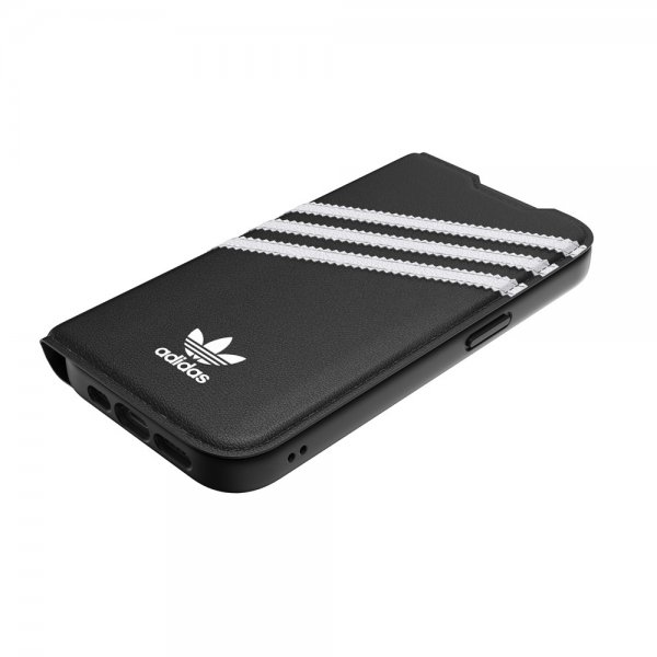 Adidas iPhone 14 Pro Cover 3 Stripes Booklet Case Sort Hvid