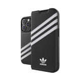 Adidas iPhone 14 Pro Cover 3 Stripes Booklet Case Sort Hvid