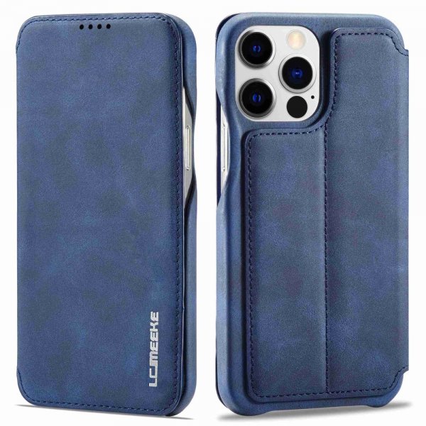 Lc.Imeeke iPhone 14 Pro Flip Cover Blå