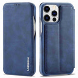 Lc.Imeeke iPhone 14 Pro Flip Cover Blå