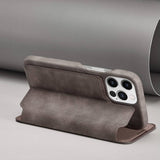 Lc.Imeeke iPhone 14 Pro Flip Cover Mørkebrun