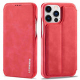 Lc.Imeeke iPhone 14 Pro Flip Cover Rød