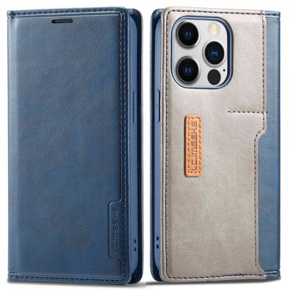 Lc.Imeeke iPhone 14 Pro Cover Kortrum Udvendig Blå