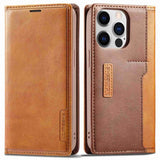 Lc.Imeeke iPhone 14 Pro Cover Kortrum Udvendig Brun