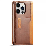 Lc.Imeeke iPhone 14 Pro Cover Kortrum Udvendig Brun