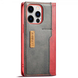 Lc.Imeeke iPhone 14 Pro Cover Kortlomme Udvendig Rød