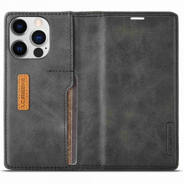 Lc.Imeeke iPhone 14 Pro Cover Kortrum Udvendig Sort